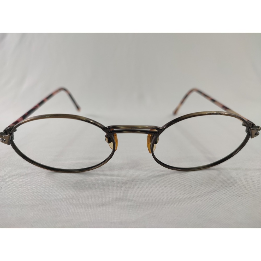 Vintage Giorgio Armani 134 306 Eyeglass Frames Round Gold‎ Tortoise 50-20 Italy
